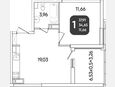2-комнатная квартира, 34.65 м², 11/24 этаж фото 0