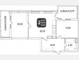 3-комнатная квартира, 56.06 м², 16/24 этаж фото 0
