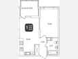 2-комнатная квартира, 37.99 м², 12/20 этаж фото 0